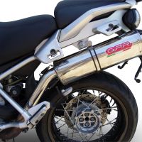 Escape compatible con Moto Guzzi Stelvio 1200 4V 2008-2010, Trioval, Escape legal, homologado, silenciador con db killer desmontable y tubo de conexión específico 