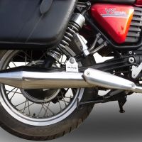 Escape compatible con Moto Guzzi V7 (I - II) - Stone - Special 2012-2016, Vintacone , Par de terminales de escape homologados, con db killer extraíbles y tubos de conexión específicos 