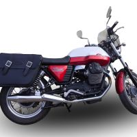 Escape compatible con Moto Guzzi V7 (I - II) - Stone - Special 2012-2016, Vintacone , Par de terminales de escape homologados, con db killer extraíbles y tubos de conexión específicos 