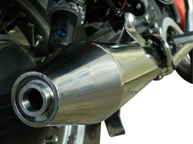 Escape compatible con Moto Guzzi V7 (I - II) - Stone - Special 2012-2016, Vintacone , Par de terminales de escape homologados, con db killer extraíbles y tubos de conexión específicos 