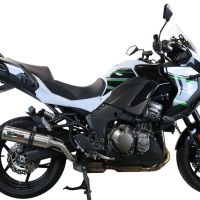 Escape compatible con Kawasaki Versys 1000 I.E. 2021-2024, M3 Inox , Escape legal, homologado, silenciador con db killer desmontable y tubo de conexión específico 