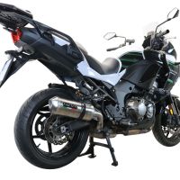 Escape compatible con Kawasaki Versys 1000 I.E. 2021-2024, Satinox , Escape legal, homologado, silenciador con db killer desmontable y tubo de conexión específico 