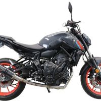 Escape compatible con Yamaha Mt-07 2021-2024, M3 Black Titanium, Escape completo, no legal para países de la UE, con db killer extraíble 