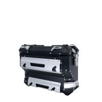 GPR TECH compatible con  Bmw F 750 Gs 2018/2020 e4 Par de maletas laterales en aluminio con lado derecho contorneado, color negro con portaequipajes específico Capacidad 38 LT. + 32 LT.