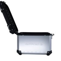GPR TECH compatible con  Benelli Trk 502 2017/2020 e4 Par de maletas laterales en aluminio color plata con portaequipajes específico Capacidad 38 LT. + 38 LT.
