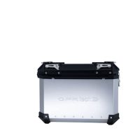 GPR TECH compatible con  Benelli Trk 502 2017/2020 e4 Par de maletas laterales en aluminio color plata con portaequipajes específico Capacidad 38 LT. + 38 LT.