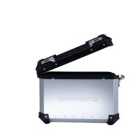 GPR TECH compatible con  Benelli Trk 502 2017/2020 e4 Par de maletas laterales en aluminio color plata con portaequipajes específico Capacidad 38 LT. + 38 LT.