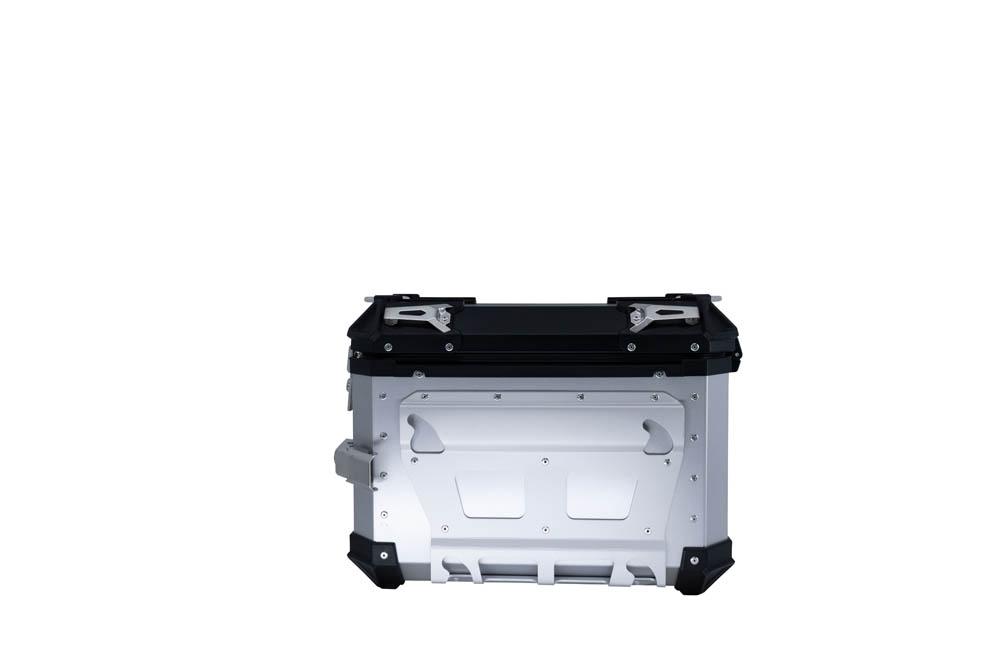 GPR TECH compatible con  Benelli Trk 502 2017/2020 e4 Par de maletas laterales en aluminio color plata con portaequipajes específico Capacidad 38 LT. + 38 LT.