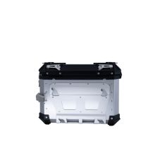 GPR TECH compatible con  Benelli Trk 502 2017/2020 e4 Par de maletas laterales en aluminio color plata con portaequipajes específico Capacidad 38 LT. + 38 LT.