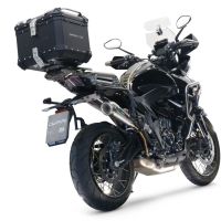 Escape compatible con Zontes 350 T2 ADV 2022-2024, Powercone Evo, Escape legal, homologado, silenciador con db killer desmontable y tubo de conexión específico 
