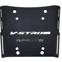 GPR TECH compatible con  Suzuki V-Strom Dl 650 2012/2016 e3 Placa de fijación específica Top Case ALPITECH 35 LT compatible con portaequipajes original, fabricada en acero inoxidable con 4 puntos de anclaje
