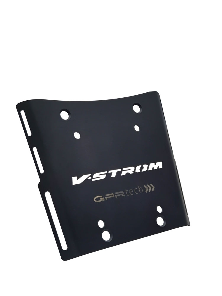 GPR TECH compatible con  Suzuki V-Strom Dl 650 2012/2016 e3 Placa de fijación específica Top Case ALPITECH 35 LT compatible con portaequipajes original, fabricada en acero inoxidable con 4 puntos de anclaje