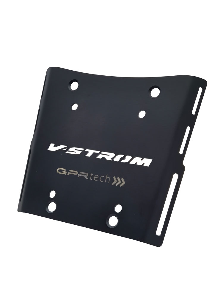 GPR TECH compatible con  Suzuki V-Strom Dl 650 2012/2016 e3 Placa de fijación específica Top Case ALPITECH 35 LT compatible con portaequipajes original, fabricada en acero inoxidable con 4 puntos de anclaje