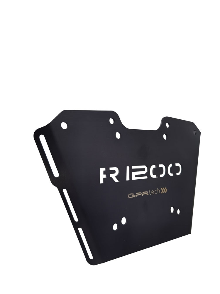 GPR TECH compatible con  Bmw R 1250 R - Rs 2021/2024 e5 Placa de fijación específica en Titanio ALPITECH 35/55 LT compatible con portaequipajes original, fabricada en titanio con 4 puntos de anclaje