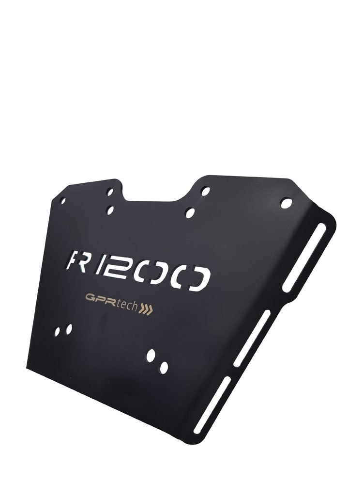 GPR TECH compatible con  Bmw R 1250 R - Rs 2021/2024 e5 Placa de fijación específica en Titanio ALPITECH 35/55 LT compatible con portaequipajes original, fabricada en titanio con 4 puntos de anclaje