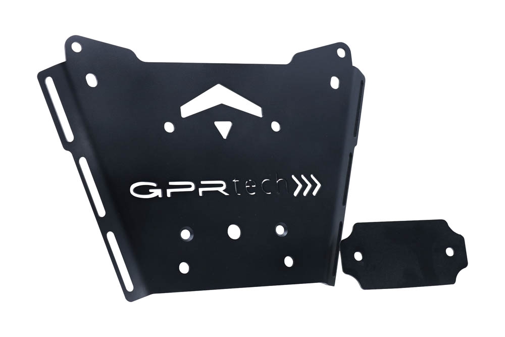GPR TECH compatible con  Bmw R 1250 R - Rs 2021/2024 e5 Placa de fijación específica en Titanio ALPITECH 35/55 LT compatible con portaequipajes original, fabricada en titanio con 4 puntos de anclaje