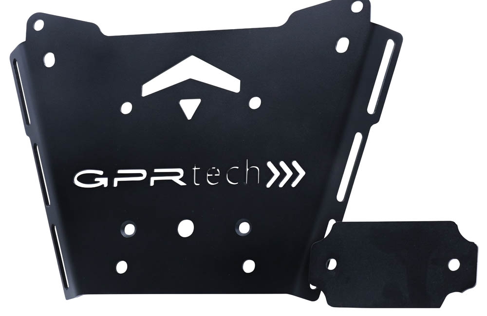 GPR TECH compatible con  Bmw R 1250 R - Rs 2021/2024 e5 Placa de fijación específica en Titanio ALPITECH 35/55 LT compatible con portaequipajes original, fabricada en titanio con 4 puntos de anclaje