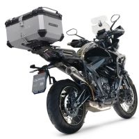 Escape compatible con Zontes 350 T2 ADV 2022-2024, Powercone Evo, Escape legal, homologado, silenciador con db killer desmontable y tubo de conexión específico 