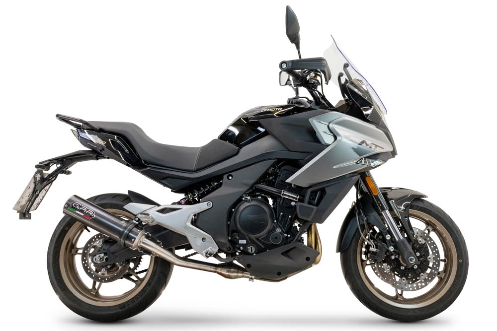 Escape compatible con Cf Moto 700 Mt 2023-2024, M3 Poppy , Escape homologaedo, legal para mercados fuera de la UE, incluido tubo de enlace y db killer extraíble 