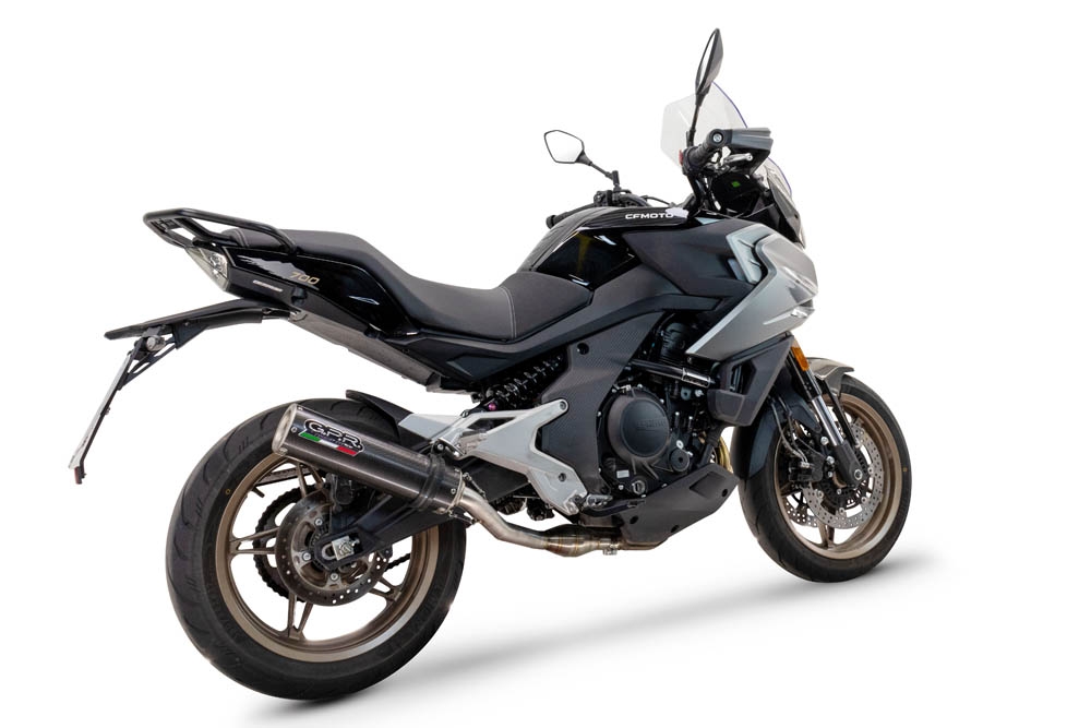 Escape compatible con Cf Moto 700 Mt 2023-2024, M3 Poppy , Escape homologaedo, legal para mercados fuera de la UE, incluido tubo de enlace y db killer extraíble 