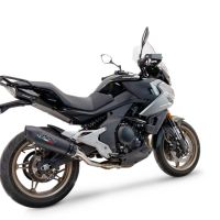 Escape compatible con Cf Moto 700 Mt 2023-2024, Gpe Ann. Black titanium, Escape homologaedo, legal para mercados fuera de la UE, incluido tubo de enlace y db killer extraíble 
