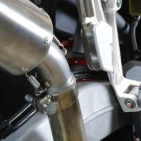 Escape compatible con Aprilia Tuareg 660 2021-2024, GP Evo4 Poppy, Escape legal, homologado, silenciador con db killer desmontable y tubo de conexión específico 