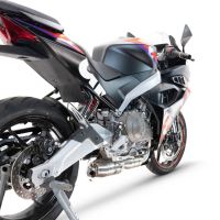Escape compatible con Aprilia RS 457 2024-2025, Ghost Inox, Escape completo, no legal para países de la UE, con db killer extraíble 