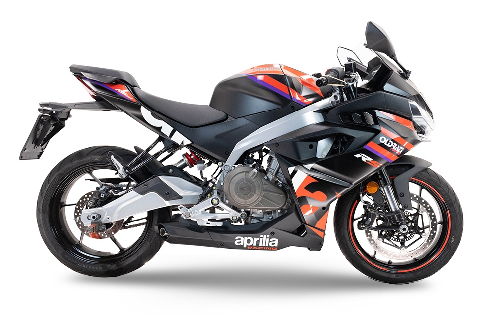 Escape compatible con Aprilia RS 457 2024-2025, Ghost Inox, Escape completo, no legal para países de la UE, con db killer extraíble 