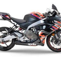 Escape compatible con Aprilia RS 457 2024-2025, Ghost Inox, Escape completo, no legal para países de la UE, con db killer extraíble 