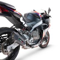 Escape compatible con Aprilia RS 457 2024-2025, Gpe Ann. Black titanium, Escape homologaedo, legal para mercados fuera de la UE, incluido tubo de enlace y db killer extraíble 