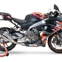 GPR escape compatible con  Aprilia RS 457 2024-2025, New Grand Prix Evo Titanium, Escape completo racing, incluyendo colector y db killer desmontable, sin homologación 