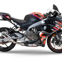 Escape compatible con Aprilia RS 457 2024-2025, M3 Inox , Escape completo, no legal para países de la UE, con db killer extraíble 