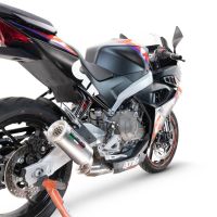 Escape compatible con Aprilia RS 457 2024-2025, M3 Inox , Escape completo, no legal para países de la UE, con db killer extraíble 