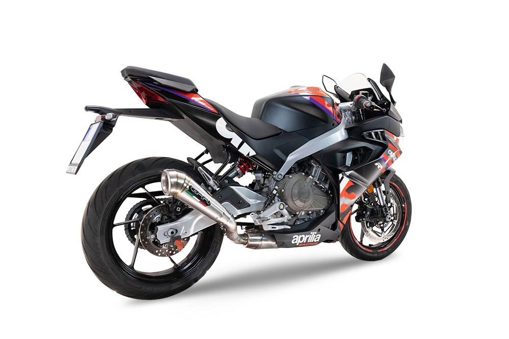 Escape compatible con Aprilia RS 457 2024-2025, Powercone Evo, Escape completo, no legal para países de la UE, con db killer extraíble 