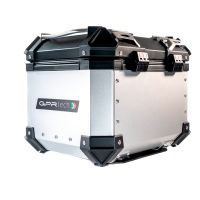 Baúl GPR TECH compatible con  Bmw G 310 Gs 2022/2024 e5 Baúl Alpi-Tech en aluminio color plata con placa específica incluida Capacidad Litros 26