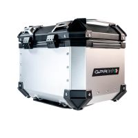 Baúl GPR TECH compatible con  Bmw G 310 Gs 2022/2024 e5 Baúl Alpi-Tech en aluminio color plata con placa específica incluida Capacidad Litros 26