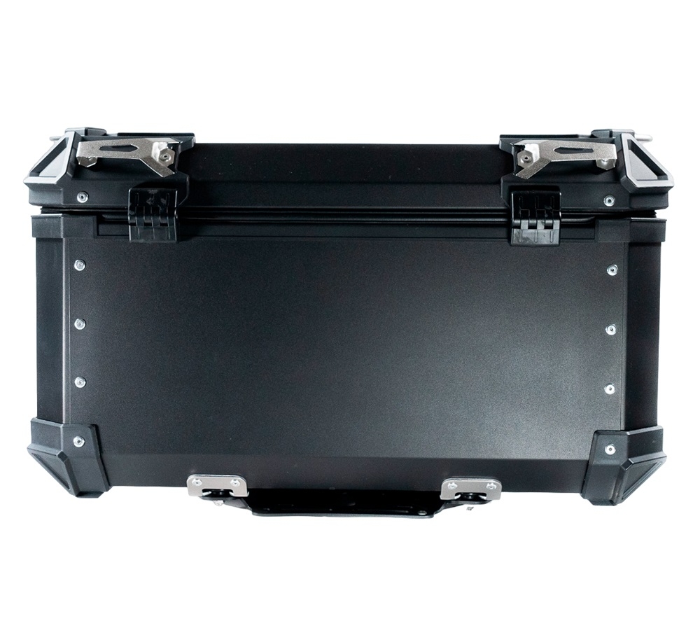GPR TECH compatible con  Bmw F 650 Gs 2004/2013 Baúl Alpi-Tech en aluminio, color negro con placa específica incluida Capacidad Litros 55