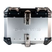 GPR TECH compatible con  Bmw F 650 Gs 2004/2013 Baúl Alpi-Tech en aluminio color plata con placa específica incluida Capacidad Litros 35