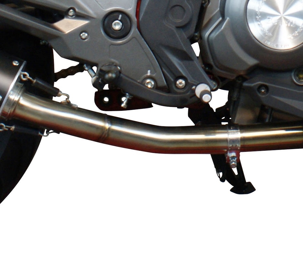 Escape compatible con Benelli Bn 302 S 2017-2024, Furore Evo4 Poppy, Escape legal, homologado, silenciador con db killer desmontable y tubo de conexión específico 