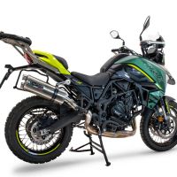 Escape compatible con Benelli Trk 702 X 2023-2024, Dual Inox, Escape legal, homologado, silenciador con db killer desmontable y tubo de conexión específico 