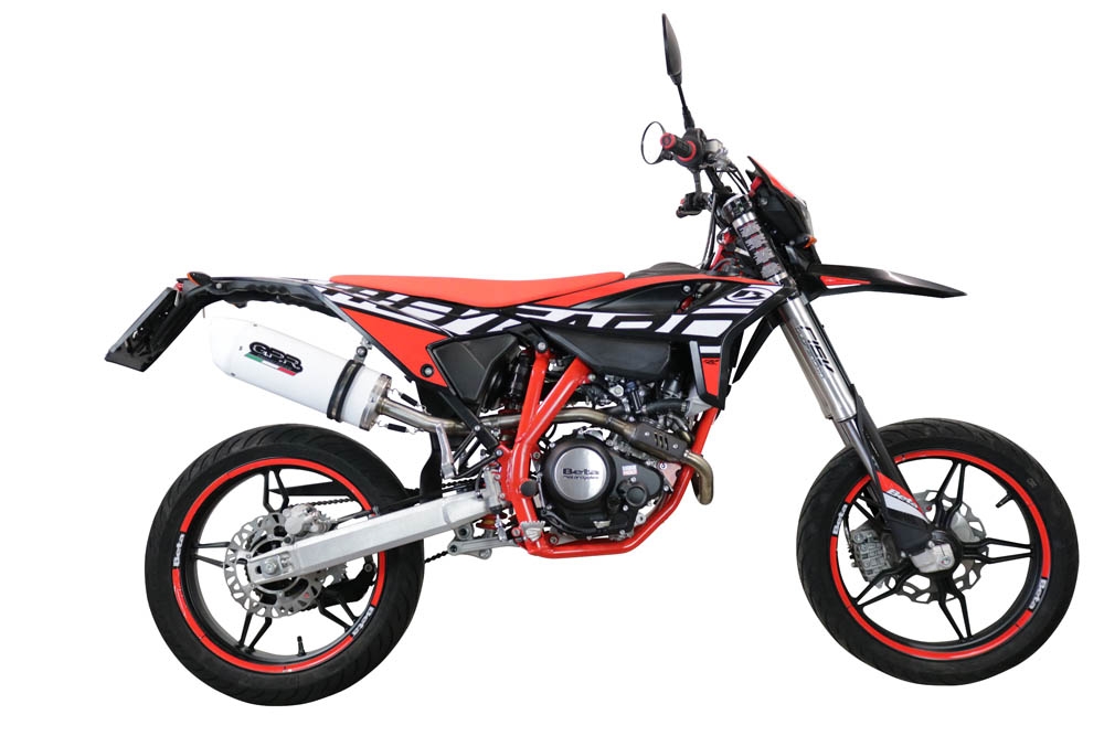 Escape compatible con Beta RR 125 4T Motard 2021-2024, Albus Evo4, Escape homologaedo, legal para mercados fuera de la UE, incluido tubo de enlace y db killer extraíble 
