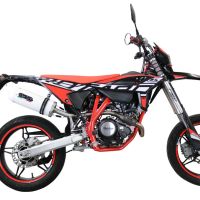 Escape compatible con Beta RR 125 4T Motard 2021-2024, Albus Evo4, Escape homologaedo, legal para mercados fuera de la UE, incluido tubo de enlace y db killer extraíble 