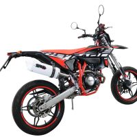 Escape compatible con Beta RR 125 4T Motard 2021-2024, Albus Evo4, Escape homologaedo, legal para mercados fuera de la UE, incluido tubo de enlace y db killer extraíble 