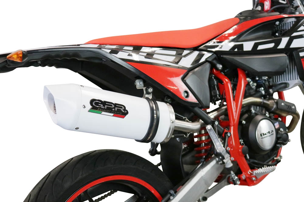 Escape compatible con Beta RR 125 4T Motard 2021-2024, Albus Evo4, Escape homologaedo, legal para mercados fuera de la UE, incluido tubo de enlace y db killer extraíble 