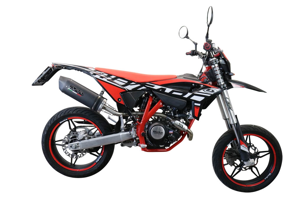 Escape compatible con Beta RR 125 4T Enduro 2021-2024, Furore Evo4 Nero, Escape homologaedo, legal para mercados fuera de la UE, incluido tubo de enlace y db killer extraíble 