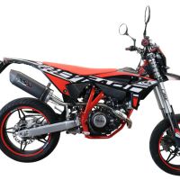 Escape compatible con Beta RR 125 4T Enduro 2021-2024, Furore Evo4 Nero, Escape homologaedo, legal para mercados fuera de la UE, incluido tubo de enlace y db killer extraíble 
