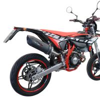 Escape compatible con Beta RR 125 4T Enduro 2021-2024, Furore Evo4 Nero, Escape homologaedo, legal para mercados fuera de la UE, incluido tubo de enlace y db killer extraíble 