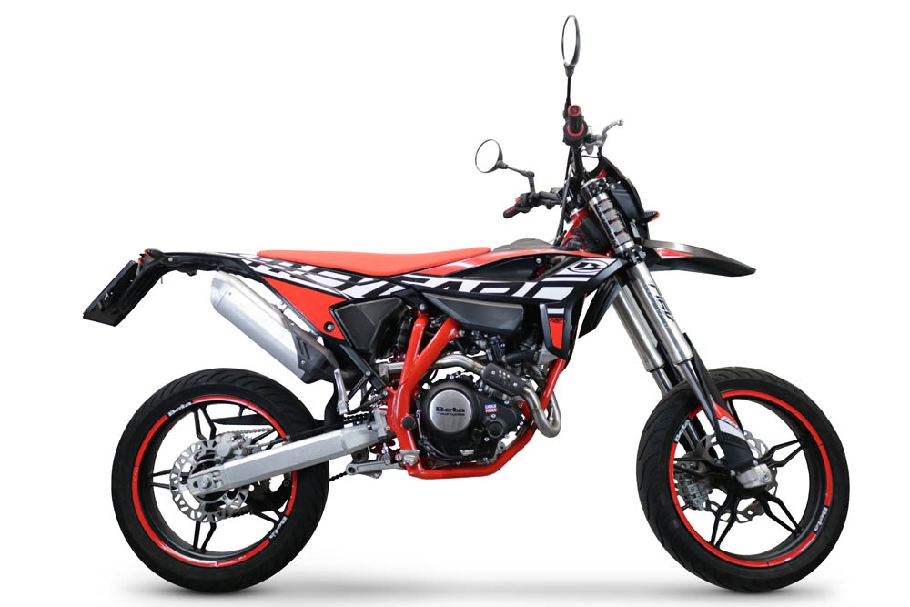 Escape compatible con Beta RR 125 4T Motard 2021-2024, Decatalizzatore, Tubo supresor de catalizador 