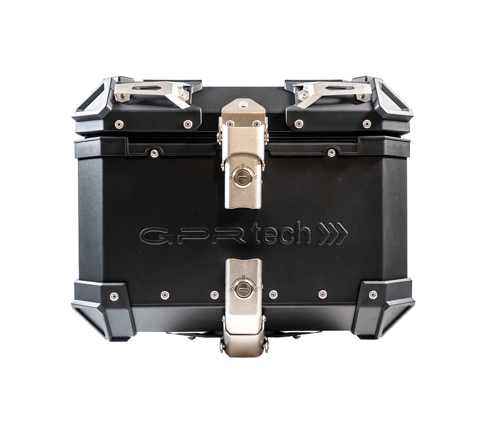 Baúl GPR TECH compatible con  Bmw G 310 Gs 2022/2024 e5 Baúl Alpi-Tech en aluminio, color negro con placa específica incluida Capacidad Litros 26