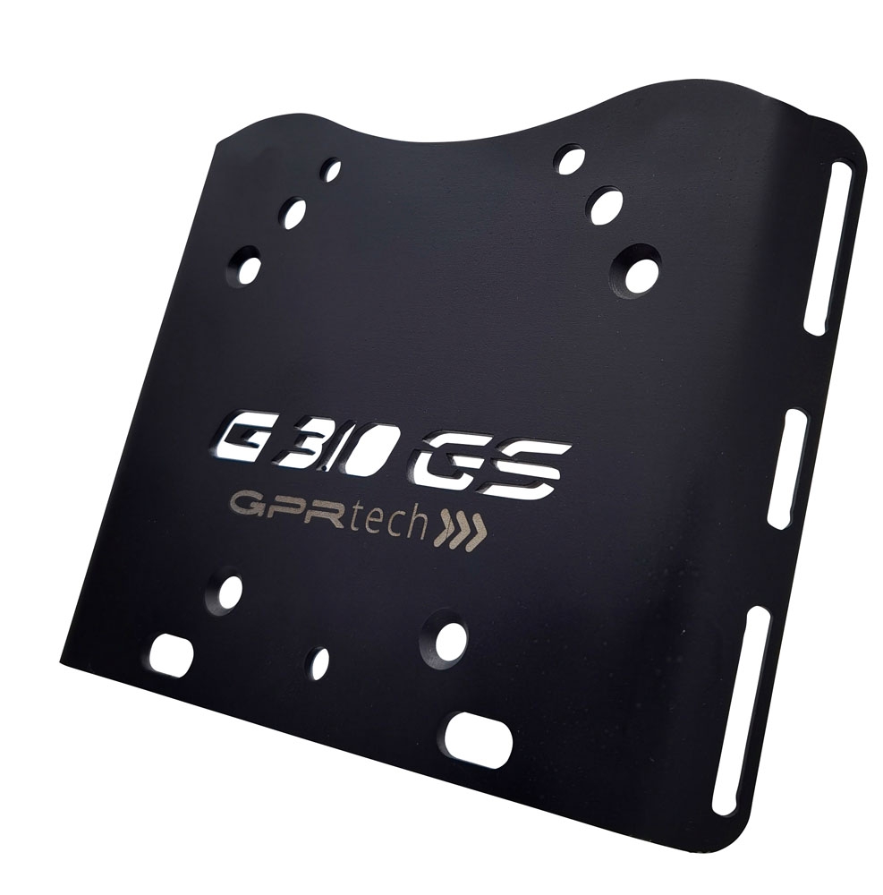 GPR TECH compatible con  Bmw G 310 Gs 2022/2024 e5 Placa de fijación específica en Titanio ALPITECH 35/55 LT compatible con portaequipajes original, fabricada en titanio con 4 puntos de anclaje